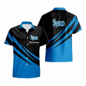 Sysco In My Heart Funny Black And Blue Hawaiian Shirt