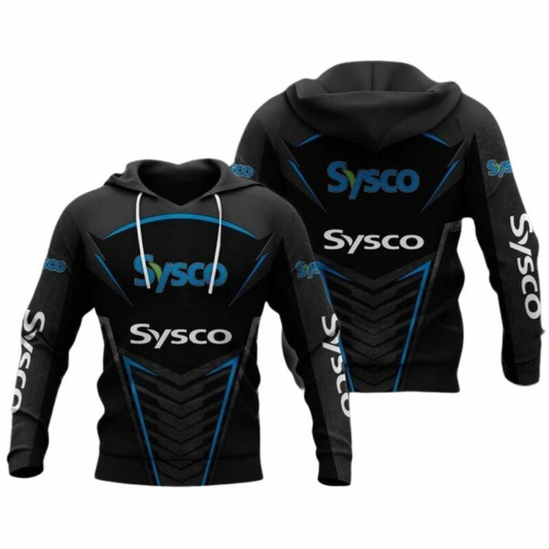 Sysco logo black uniform 3d hoodie 1