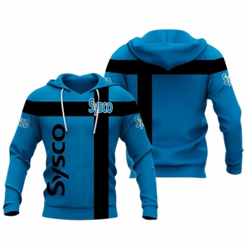 Sysco logo in my heart black and blue 3d hoodie 1
