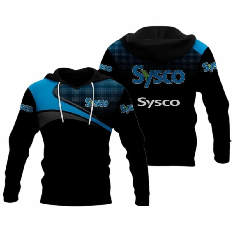 Sysco logo in my heart black and blue funny 3d hoodie 1