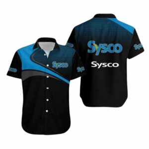 Sysco Logo In My Heart Black And Blue Funny Hawaiian Shirt