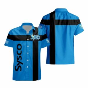 Sysco Logo In My Heart Black And Blue Hawaiian Shirt