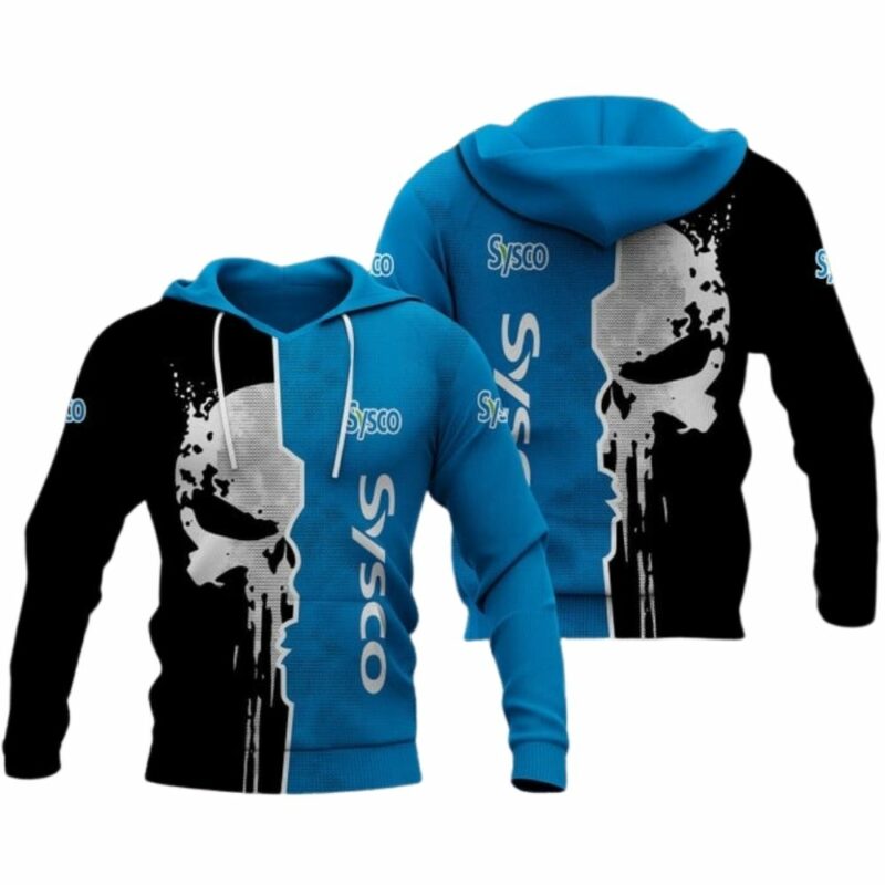 Sysco with skull punisher 3d hoodie 1
