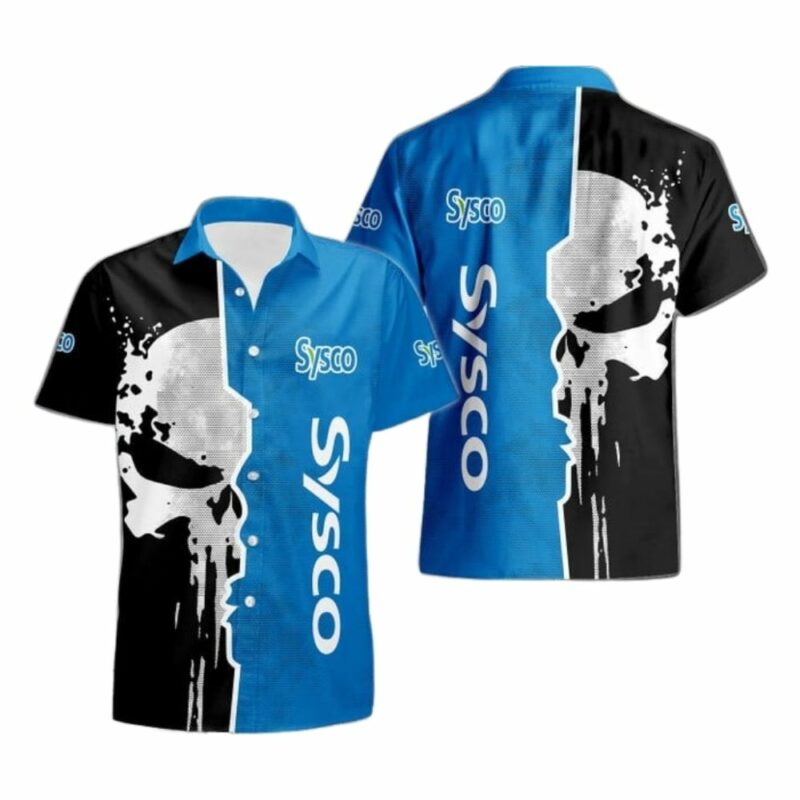 Sysco with skull punisher hawaiian shirt 1
