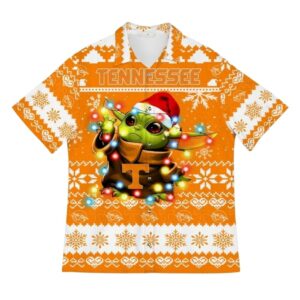 Tennessee Baby Yoda Christmas Pattern Hawaiian Shirt