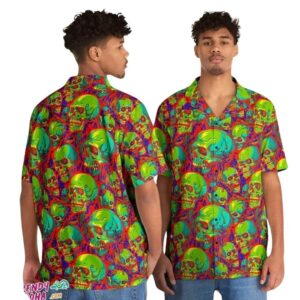 Terrifying Zombie Brains Pattern Hawaiian Shirt