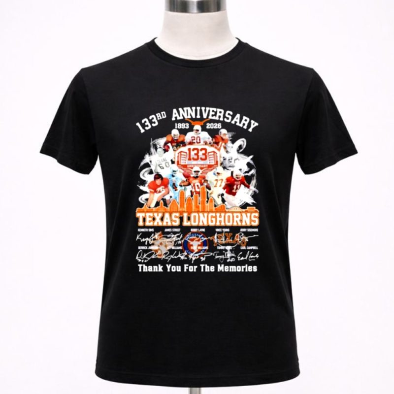 Texas Longhorns 133rd Anniversary 1893 2026 thank you for the memories 1 T Shirt.jpg
