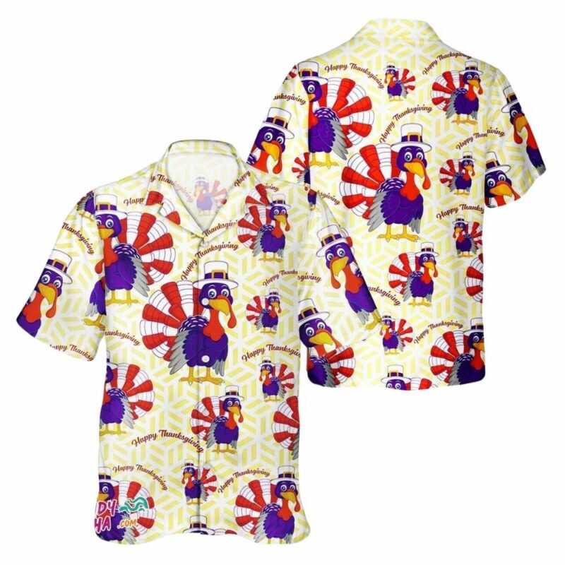 Thanksgiving turkey hawaiian shirt 1