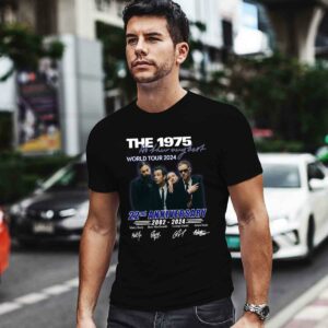 The 1975 World Tour 2024 22nd Anniversary 2002 2024 Signed 4 T Shirt