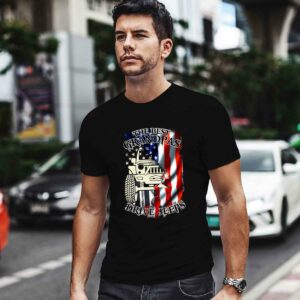 The Best Grandpas Drive Jeeps American Flag Back 0 T Shirt