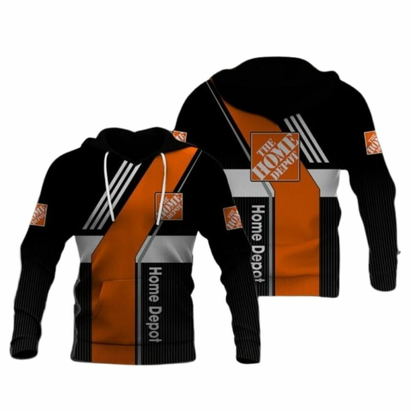 The Home Depot Logo In My Heart Funny Black White And Orange All Over Print Hoodie