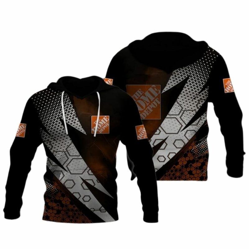 The Home Depot Logo In My Heart Grunge Orange And Black Funny All Over Print Hoodie
