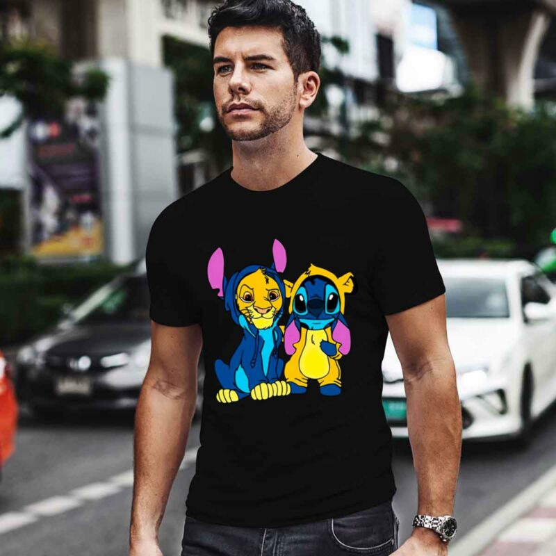 The King Lion And Baby Stitch Best Friends 0 T Shirt