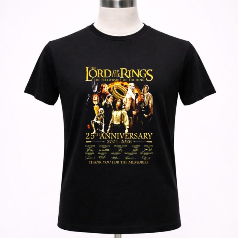 The Lord Of The Rings The Fellowship Of The Ring 25th Anniversary 2001 2026 Signature 1 T Shirt.jpg
