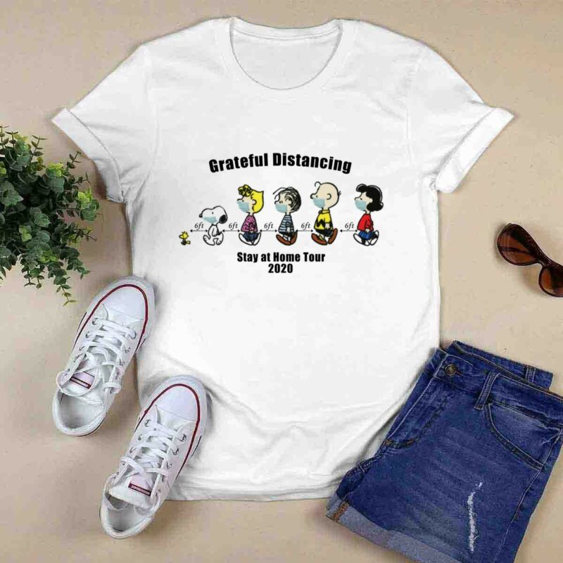 The Peanuts Face Grateful Distancing Stay At Home Tour 2020 5 T Shirt