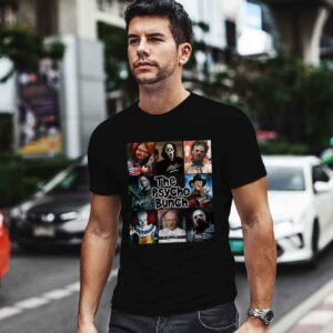 The Psycho Bunch Movie Creepy Halloween Horror Friends Team Chucky Ghostface Leatherface Michael Myers Freddy Krueger Pennywise Hannibal Lecter Jason Voorhees 0 T Shirt