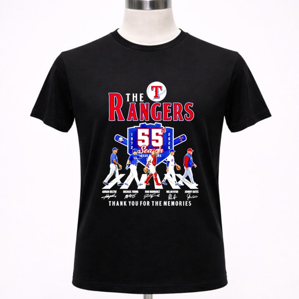 The Rangers 55th Anniversary 1972 2026 thank you for the memories 1 T Shirt.jpg