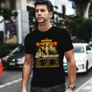 The Three Stooges 102nd anniversary 1922 2024 signatures 0 T Shirt