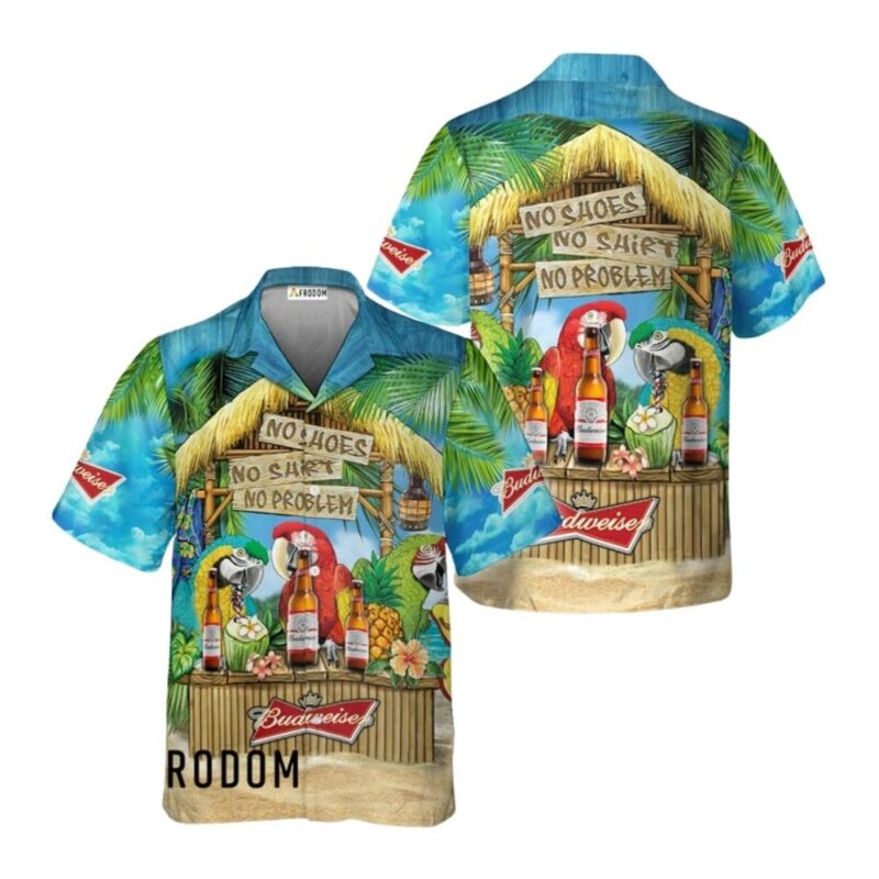The Ultimate Margaritaville Party Budweiser Beer Hawaiian Shirt