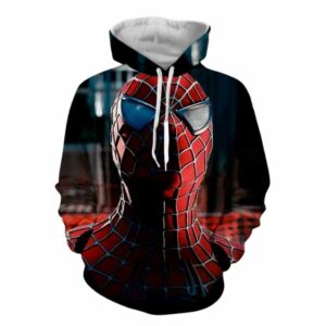 The Cool Spider Man Close Up All Over Print Hoodie