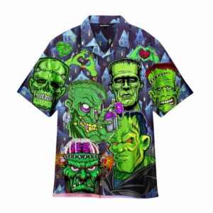 The Heart Of Frankenstein Halloween Hawaiian Shirt
