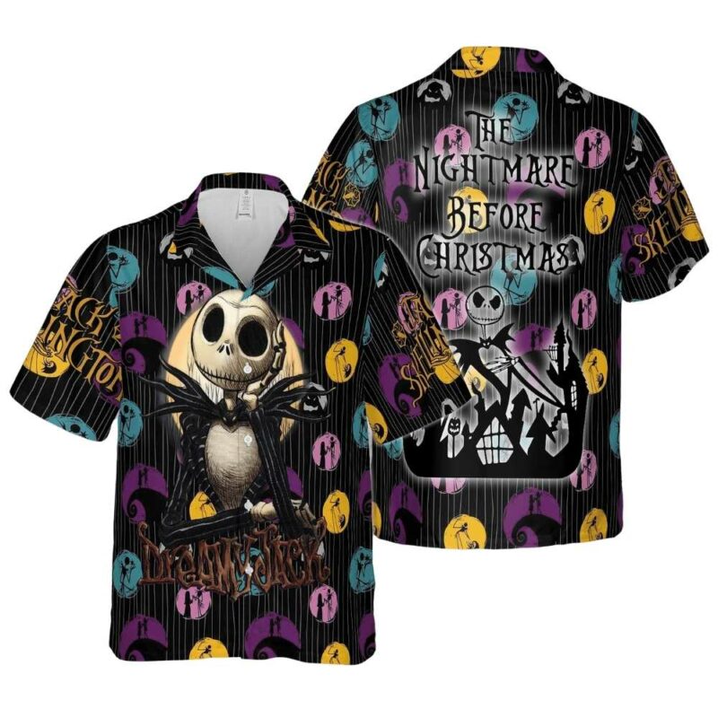 The nightmare before christmas dreamy jack hawaiian shirt 1