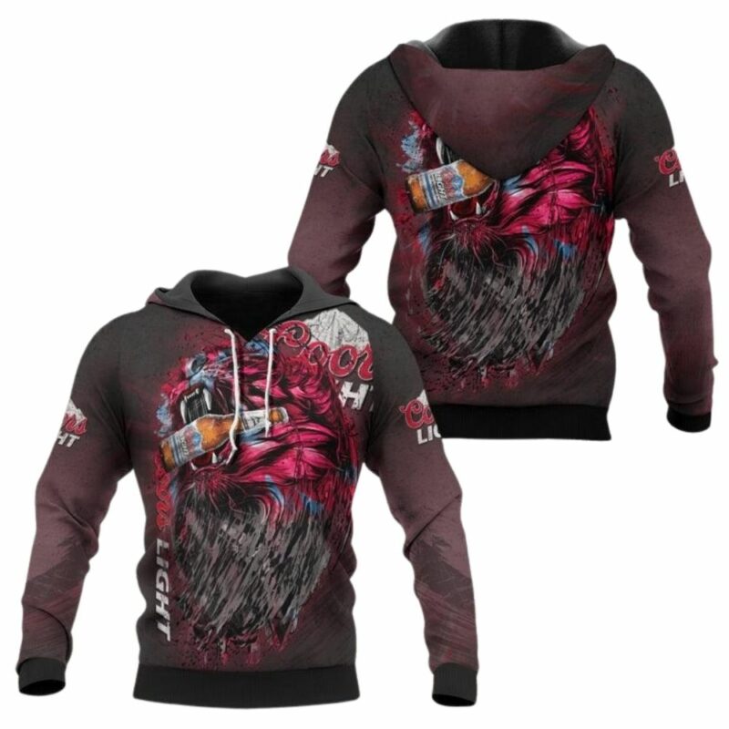 The roaring lion coors light 3d hoodie 1