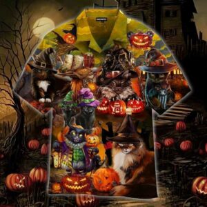 Themed Around Black Cat Hawaiian Shirt