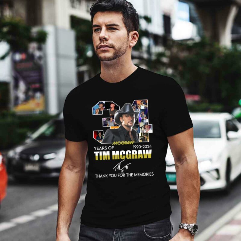 Tim Mcgraw 1990 2024 Thank Your For The Memories 4 T Shirt