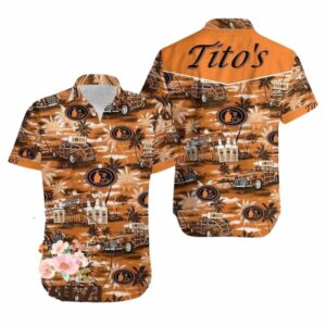 Tito's Car Coconut Beach Tropical Hawaiian Shirt