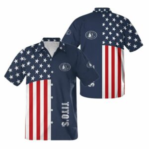 Tito's Flag American For 4th Of July Hawaiian Shirt