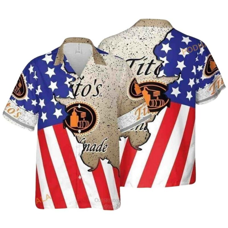 Titos flag american hawaiian shirt 1