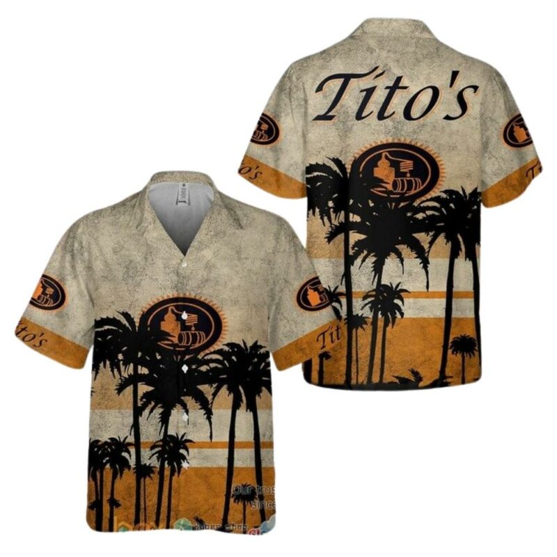 Titos handmade vodka coconut island hawaiian shirt 1