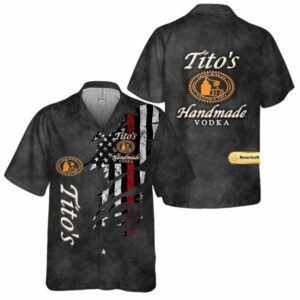 Tito's Handmade Vodka Flag American For 4th Of July Hawaiian Shirt