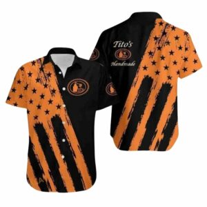 Tito's Handmade Vodka Flag American Hawaiian Shirt