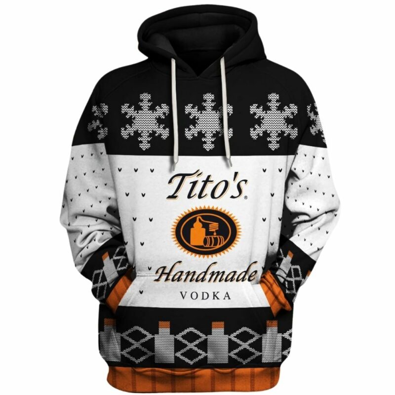 Titos handmade vodka merry christmas 3d hoodie 1