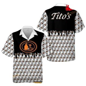 Tito's Many Logo Pattern Hawaiian Shirt