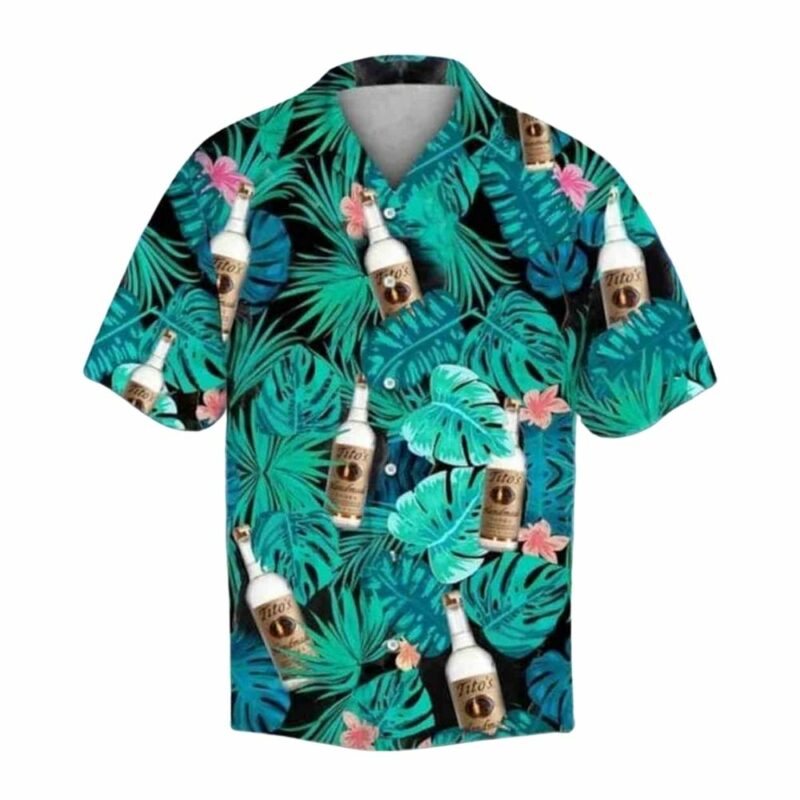 Titos tropical palm leaves hawaiian shirt 1