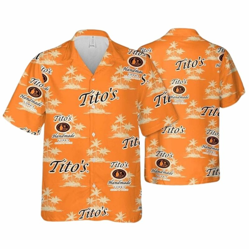 Titos vodka coconut island pattern hawaiian shirt 1
