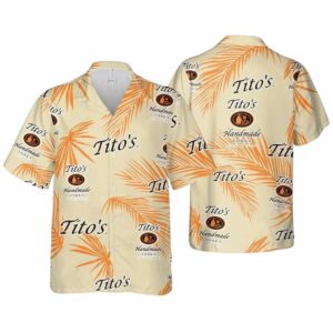 Tito's Vodka Palm Leaves Pattern Hawaiian Shirt