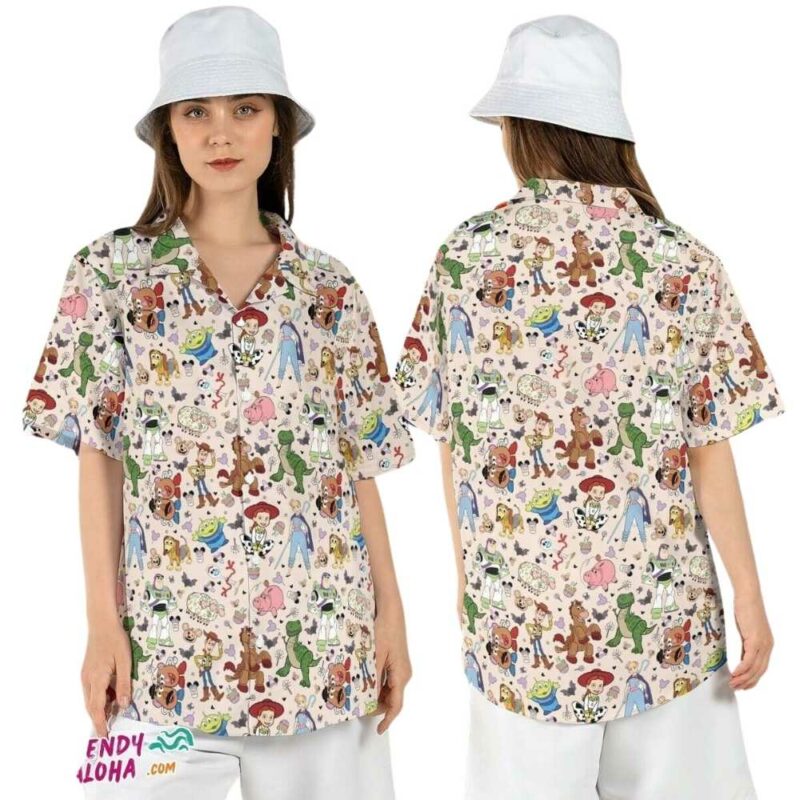 Toy story halloween woody buzz jessie pixar friends hawaiian shirt 1