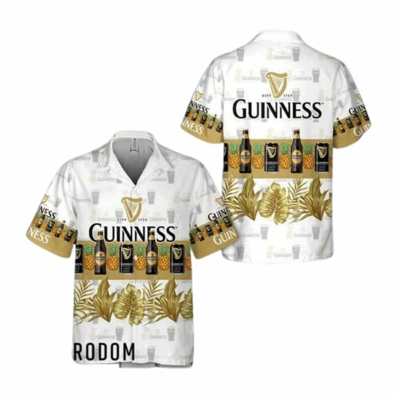 Tropical Pineapple Guinness Beer Hawaiian Shirt