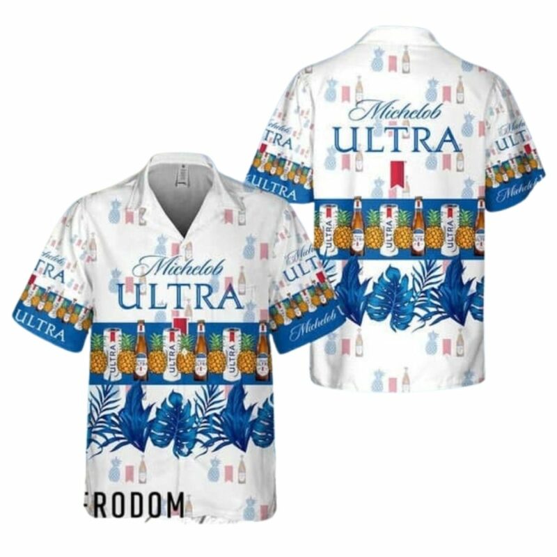 Tropical Pineapple Michelob Ultra Hawaiian Shirt