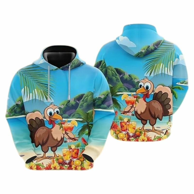 Turkey beach tropical 3d hoodie 1