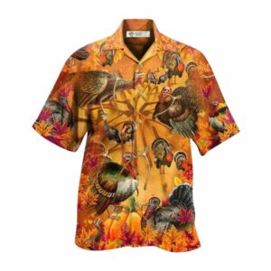 Turkey Happy Wishbone Thanksgiving Hawaiian Shirt