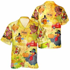 Turkey Passion Thanksgiving Day Hawaiian Shirt