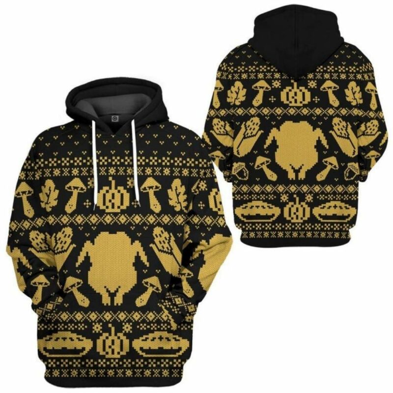 Turkey thanksgiving ugly sweaters 3d hoodie 1