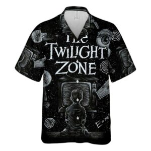Twilight Zone Horror TV Boy Halloween Scene Hawaiian Shirt