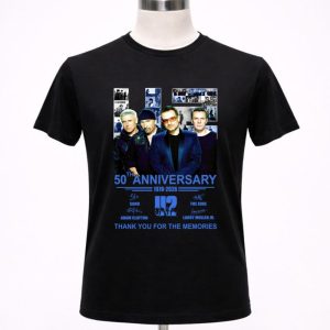 U2 Band 50 Years 1976-2026 Signatures Thank You For The Memories Shirt