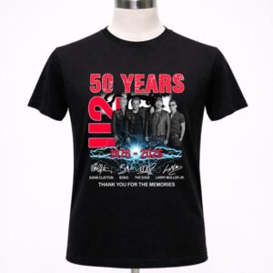 U2 Band 50 Years 1976-2026 Signatures Shirt
